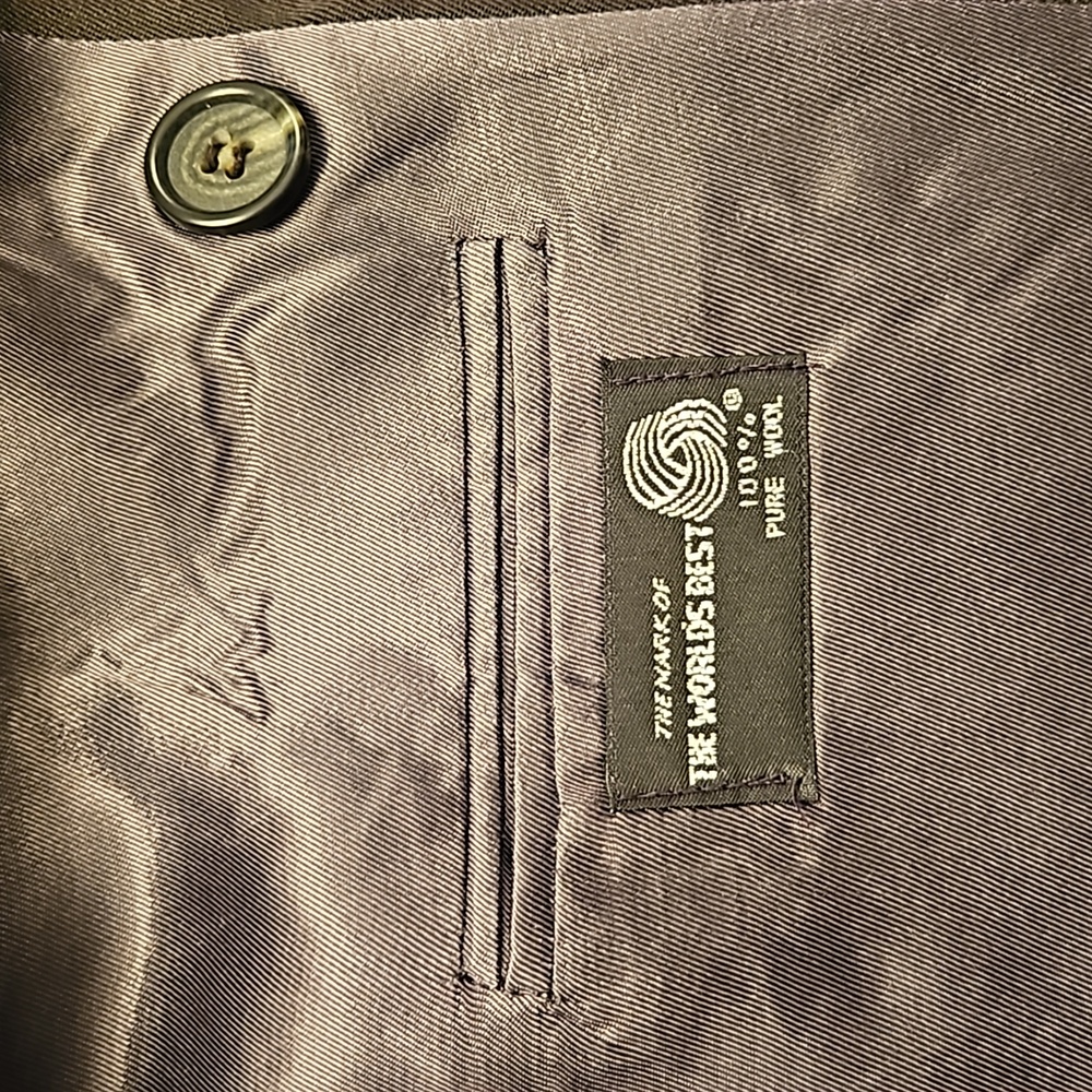 Gianfranco Ruffini Italy 100% Wool Double Breasted Olive Suit 43R / 35.5X31.25 - Picture 5 of 14